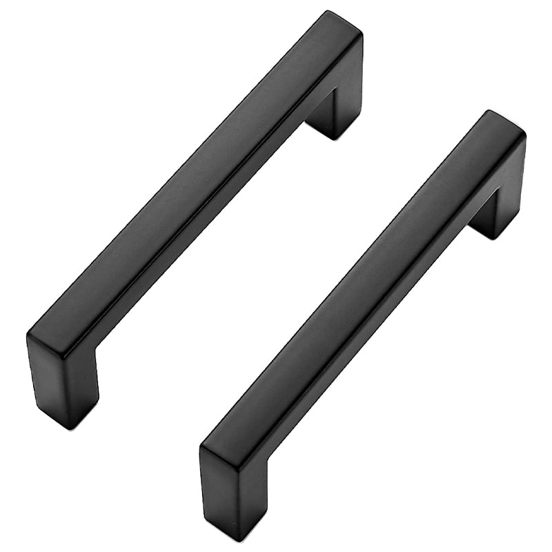 3'' Hole Center Cabinet Pull 30pcs Slim Square Bar Drawer Handle Black Drawer Pull