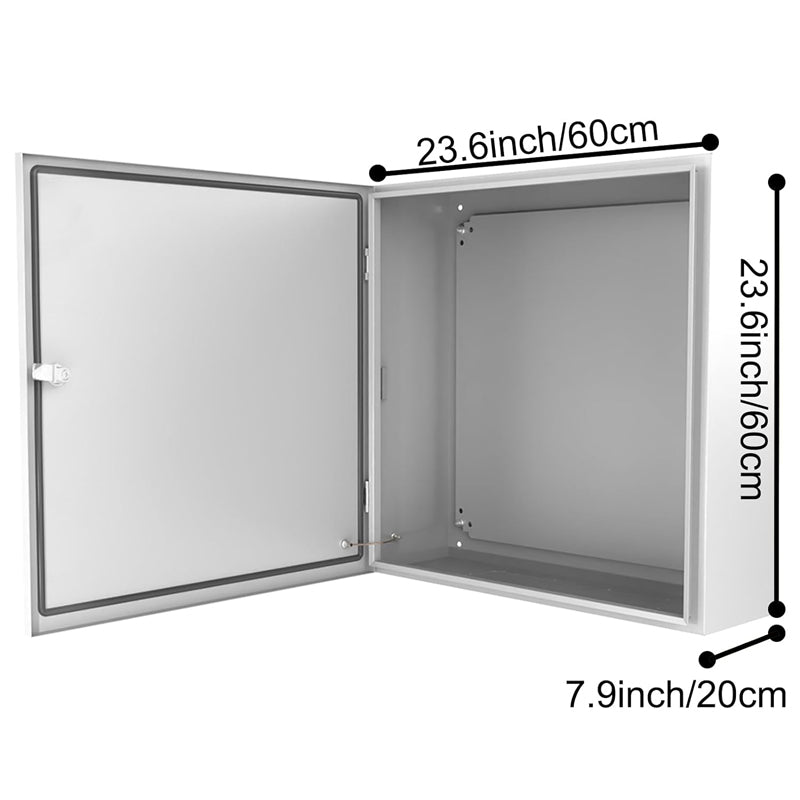 24" x 24" x 8" Electrical Enclosure Outdoor Electrical Junction Box IP66 Waterproof & Dustproof