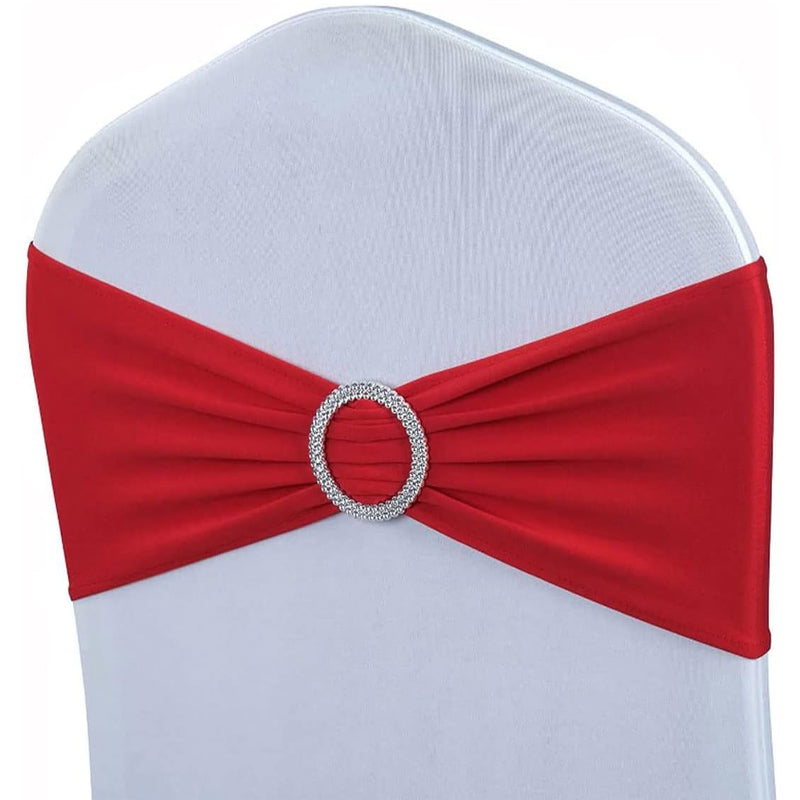 Gold Stretch Spandex Chair Sashes 50PCS Chair Sashes Spandex Stretch Chair Bows