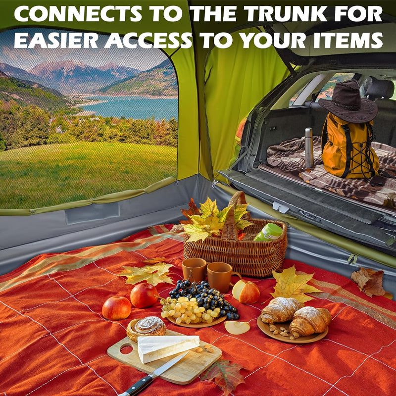 8'W × 8'L × 7.2'H SUV Camping Tent PU3000mm Double Layer Design SUV Tent for Camping with Rainfly
