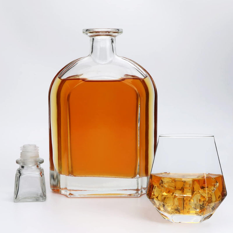 700ml Decanter Set with Whiskey Glass Bottles for Whiskey Tequila Brandy Scotch Vodka