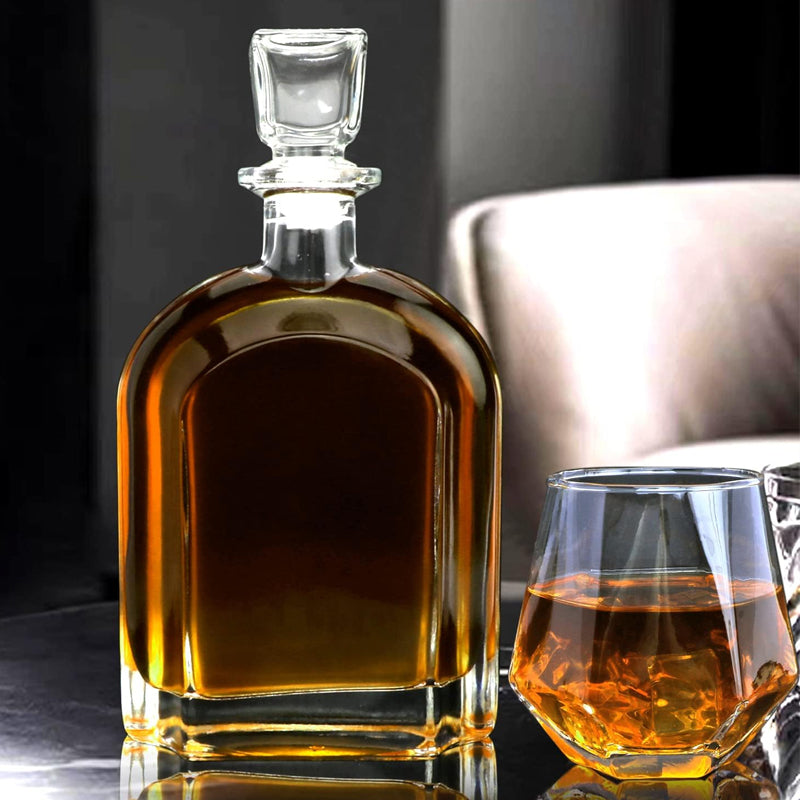 700ml Decanter Set with Whiskey Glass Bottles for Whiskey Tequila Brandy Scotch Vodka