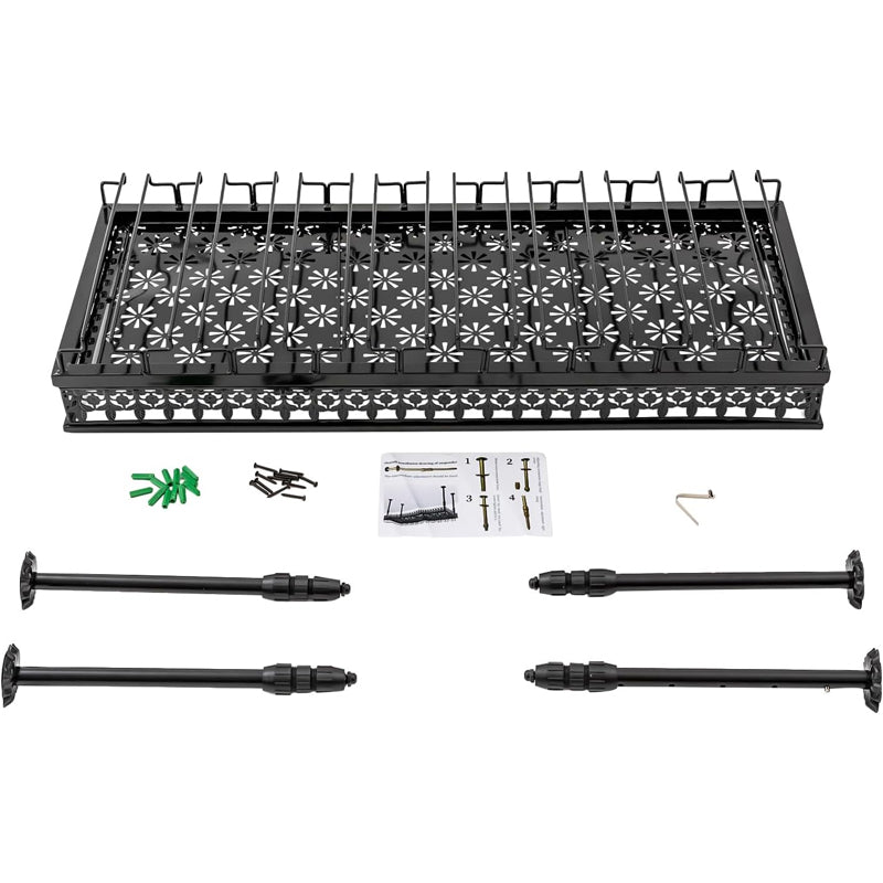 35.43"D x 13.78"W Ceiling Wine Glass Rack Metal Hanging Wine Glass Rack for Bar Cafe Kitchen