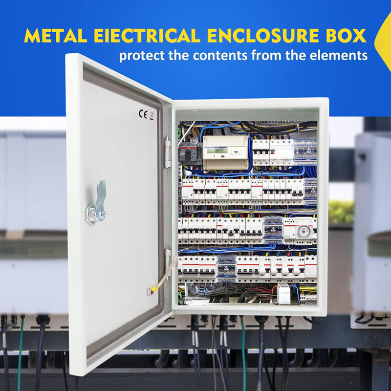 12" x 10" x 6" Electrical Enclosure Steel Electrical Junction Box NEMA 4X IP66 Enclosure Box