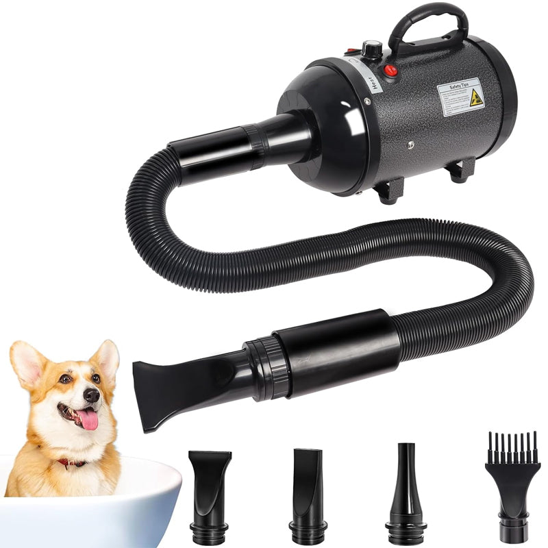 5.2HP 3500W Dog Dryer High Velocity Pet Hair Dryer Adjustable Temperature Pet Dryer Machine