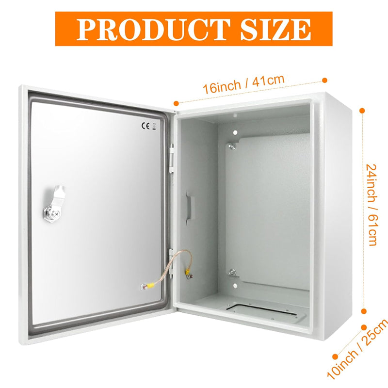 24" x 16" x 10" Electrical Enclosure Outdoor Enclosure Waterproof Junction Box Dustproof Enclosure