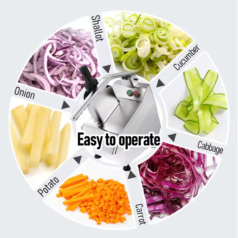 Stainless Steel Vegetable Cutter Machine Commercial Multi-Purpose Food Processor