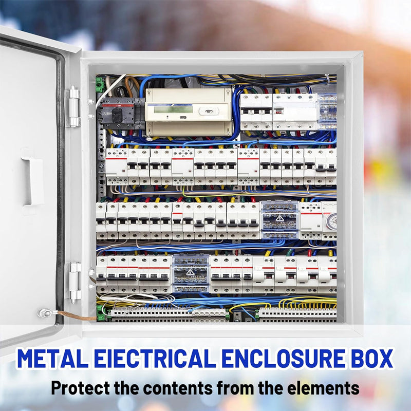 16" x 16" x 8" Outdoor Electrical Box Lockable Electrical Junction Box NEMA 4X Electrical Enclosure