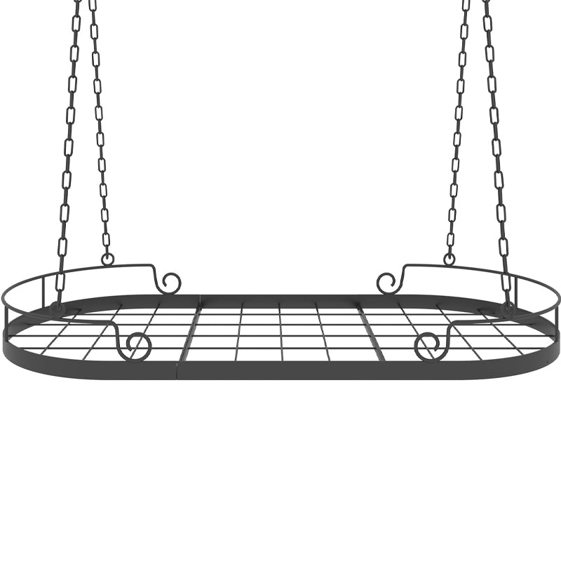 33” Hanging Pot Rack Metal Heavy Duty Ceiling Pot Rack 66 lbs Loading Weight