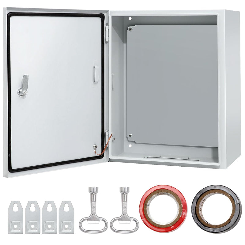 24" x 24" x 12" Outdoor Electrical Box Steel Electrical Enclosure with Mounting Plate Universal Junction Box