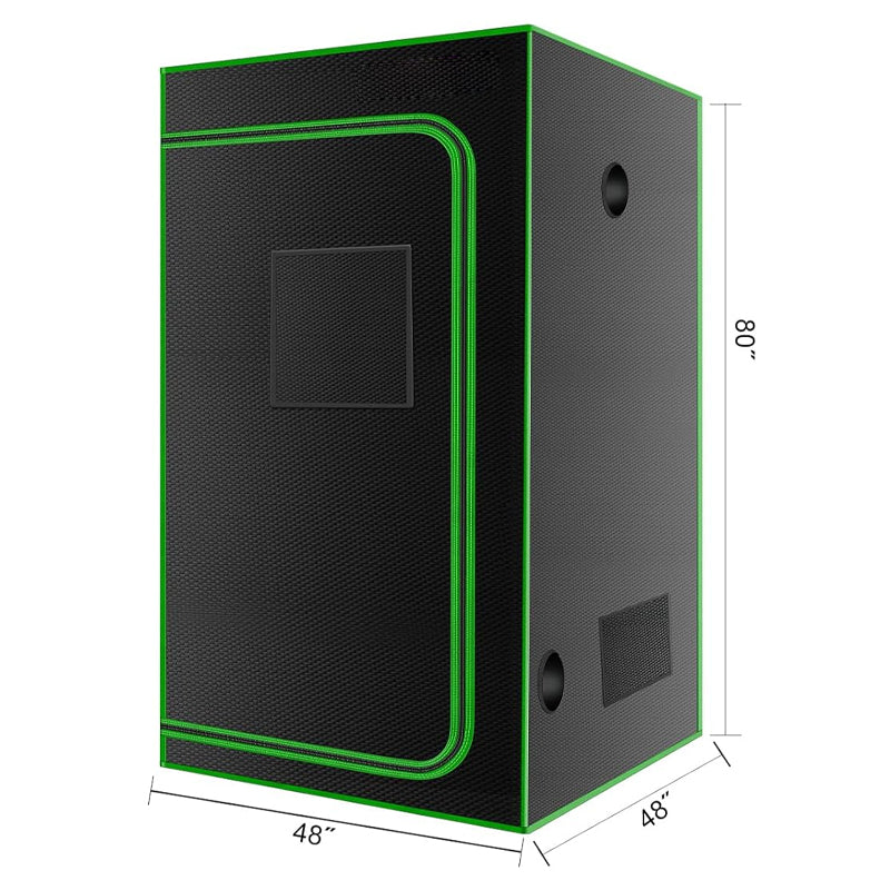 4x4 Grow Tent 48"x48"x80" Indoor Grow Tent High Reflective 600D Diamond Mylar Canvas