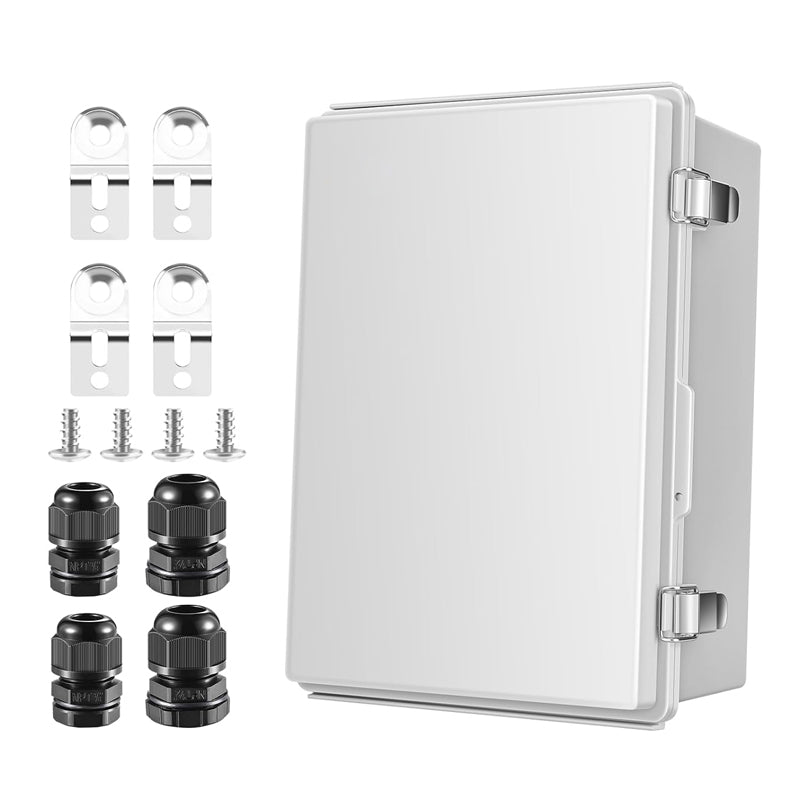 13.8" x 9.8" x 5.9" Electrical Enclosure ABS Plastic Waterproof Dustproof Electrical Junction Box