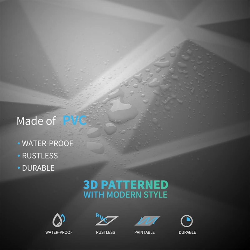 3D White Diamond Wall Panels, 30.5 x 30.5 cm, matte, white, pack of 33