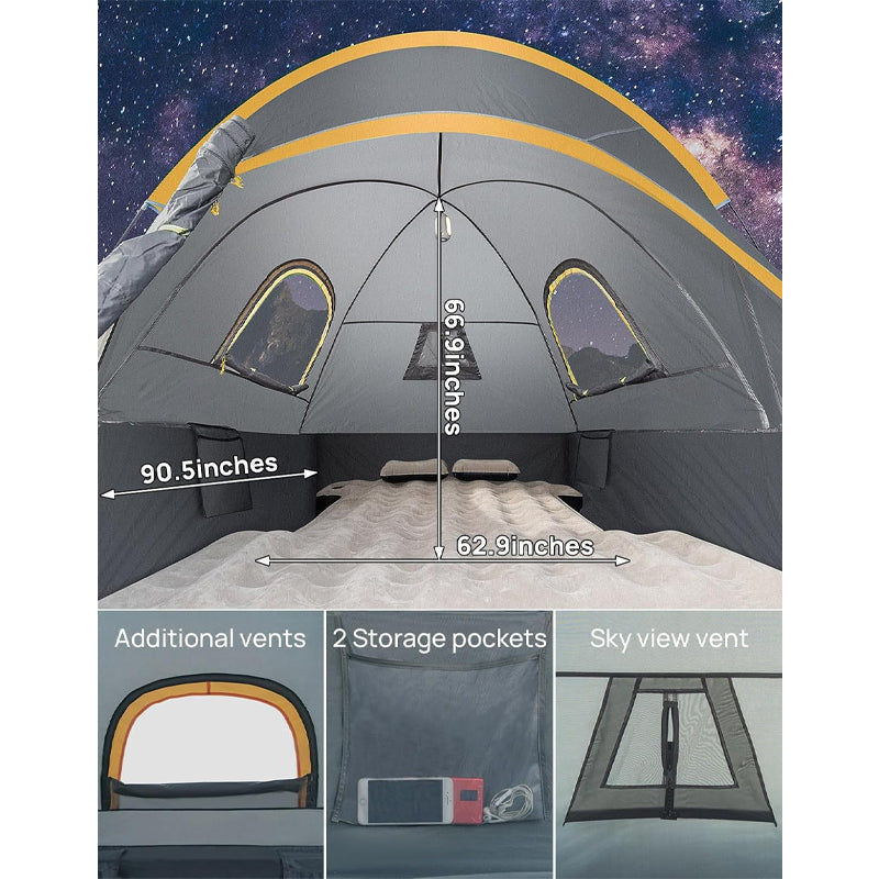 5.5'-6' Pickup Truck Tent PU2000mm Double Layer Truck Tent Accommodate 2 Person