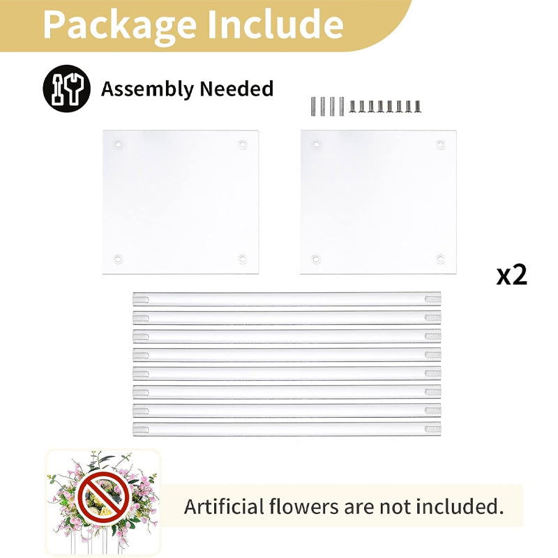 31.5 inch Tall Wedding Flower Stand Acrylic Vase 2PCS Floral Display Rack