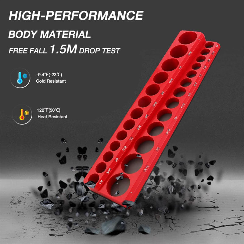 3/8-inch Magnetic Socket Organizer Set Socket Organizers 2-Piece SAE & Metric Socket Holders