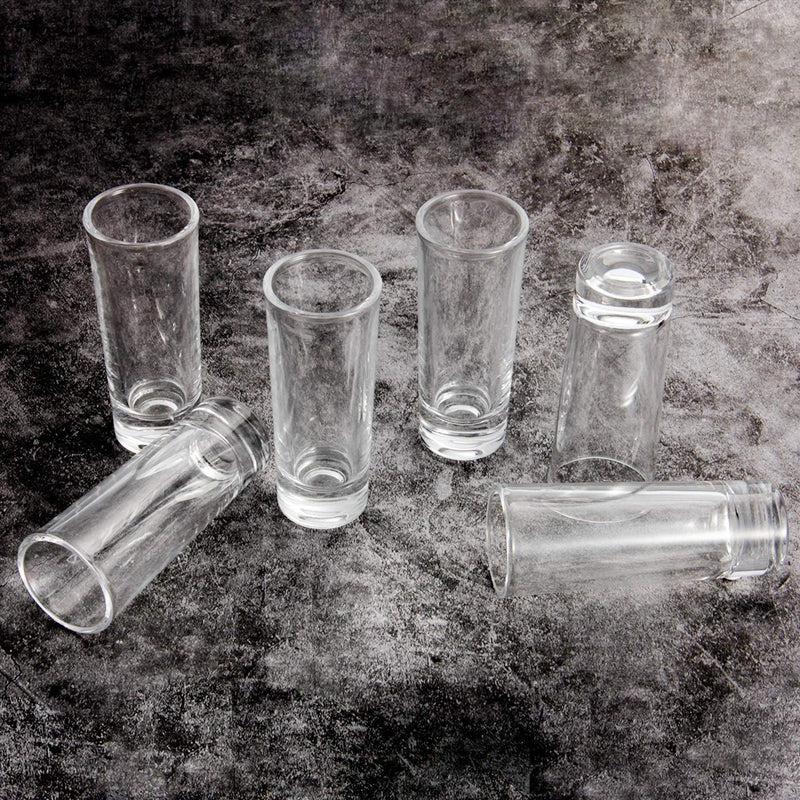 60ml/2oz Cylinder Spirits Shot Glass Lead Free Liquors Shot Glass Break-Resistant Leak-Proof