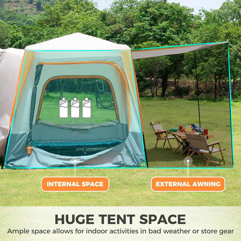SUV Camping Tent Double Door Design Rainfly Waterproof Outdoor SUV Tent with Poles