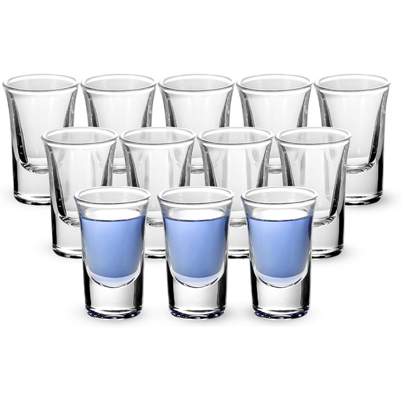 30ml/1oz Shot Glass Cone Shaped Spirits Shot Glass with Heavy Base Wide Mouth