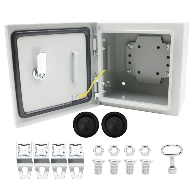 8" x 8" x 6" Versatile Electrical Enclosure Waterproof Metal Lock Box Electrical Junction Box