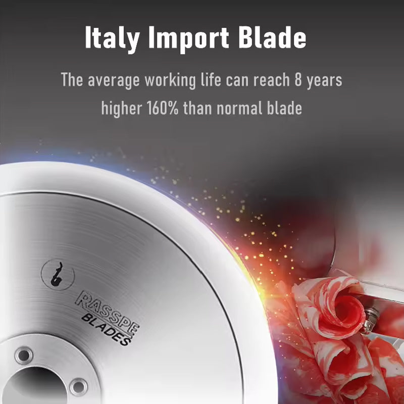 Meat Slicer Semi-Automatic Electric Deli Food Slicer Beef Fish Sausage Frozen Meat Slicer
