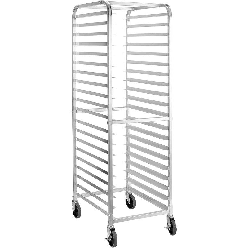 20-Tier Bun Pan Rack 75 lb Capacity Bakery Racking for Kitchen Restaurant Pizzeria Aluminum Rack