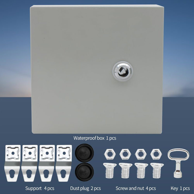 8" x 8" x 6" Versatile Electrical Enclosure Waterproof Metal Lock Box Electrical Junction Box