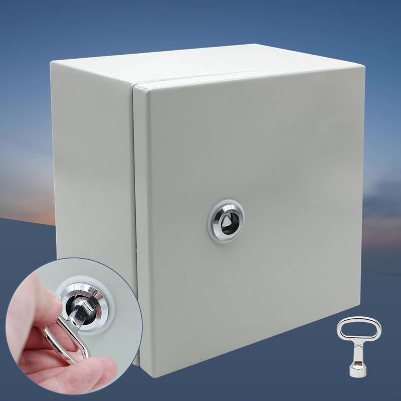 8" x 8" x 6" Versatile Electrical Enclosure Waterproof Metal Lock Box Electrical Junction Box