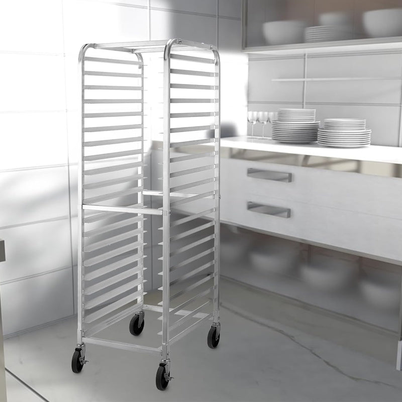 20-Tier Bun Pan Rack 75 lb Capacity Bakery Racking for Kitchen Restaurant Pizzeria Aluminum Rack