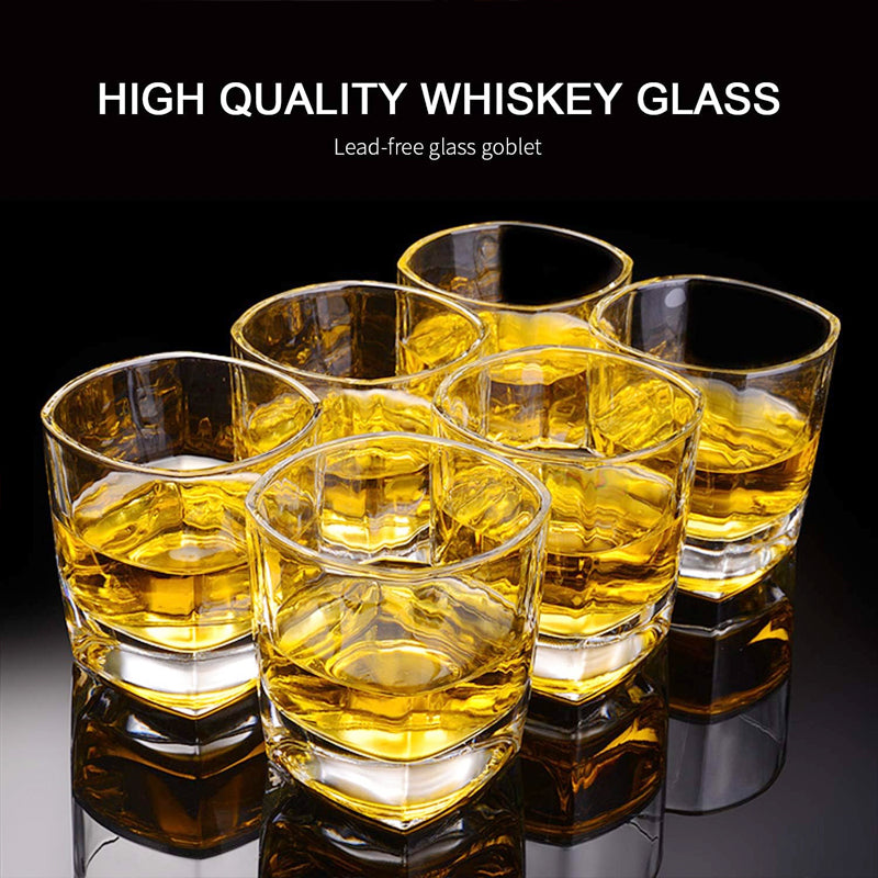 240ml/8oz Square Whiskey Glass Premium Quality Spirits Shot Glass Crystal Drinking Glass