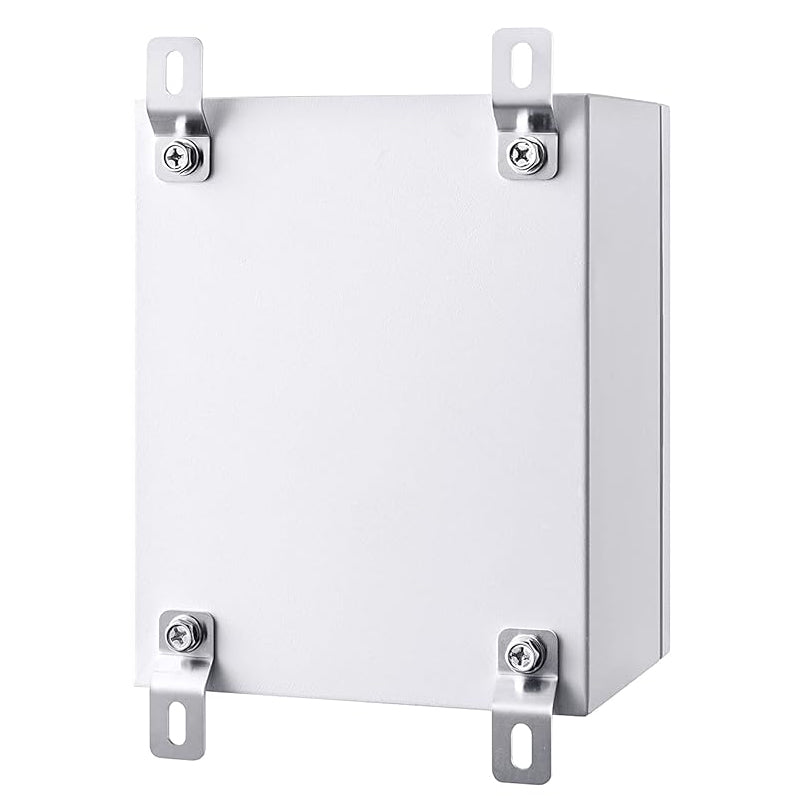 10" x 8" x 6" Wall-Mounted Electronic Enclosure Steel Electrical Box IP65 Weatherproof Metal Box