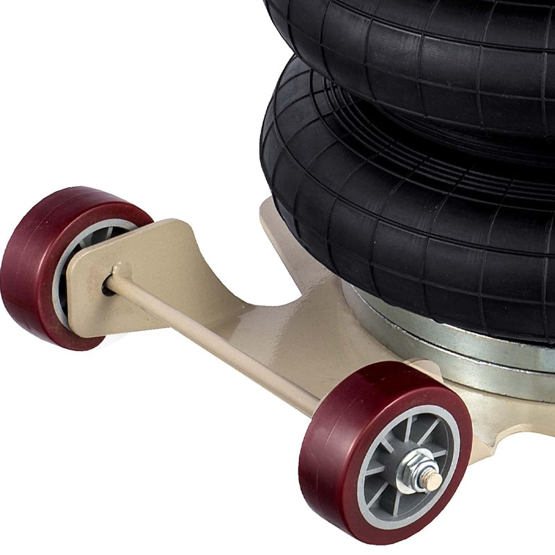 5 Ton/11000 lbs Pneumatic Car Jack Adjustable Long-Handle Air Jack White Triple Bag Air Jack