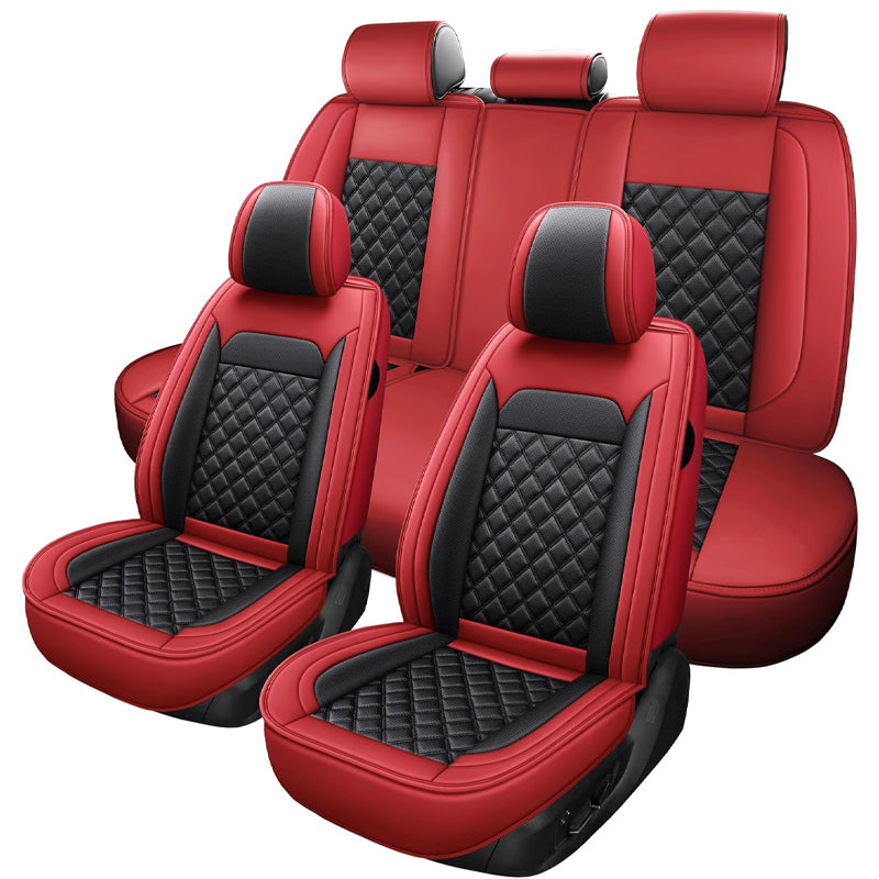 Luxury Faux Leather Waterproof Seat Covers 5 Seat Universal Seat Covers Car Seat Covers Full Set