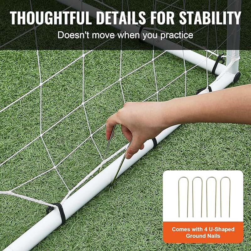 Soccer Rebound Trainer, 8x6FT Iron Soccer Training Equipment,Sports Football Rebounder Wall with Double-Sided Rebounding Net & Goal, Perfect for Backyard Practicing, Solo Training, Passing