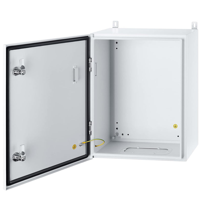 20" x 16" x 10" IP65 Electrical Enclosure with Mounting Plate and Wall Bracket Electronic Equipment Box