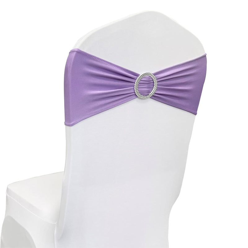 Stretch Spandex Chair Sashes 100PCS Spandex Chair Sashes Bands with Buckle Slider