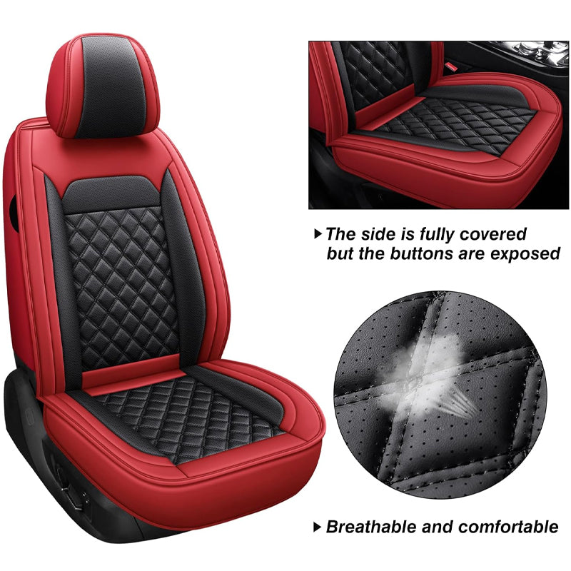 Luxury Faux Leather Waterproof Seat Covers 5 Seat Universal Seat Covers Car Seat Covers Full Set