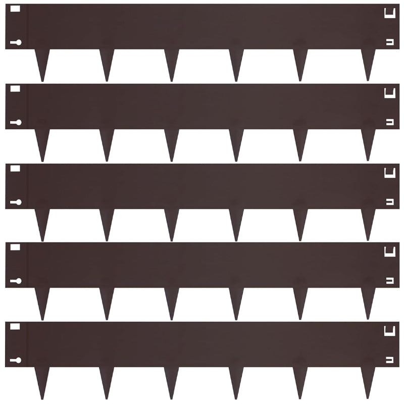 40" L × 8" H Steel Landscape Edging 5-pack 3" Spike Height Metal Landscape Edging for Yard Garden Lawn