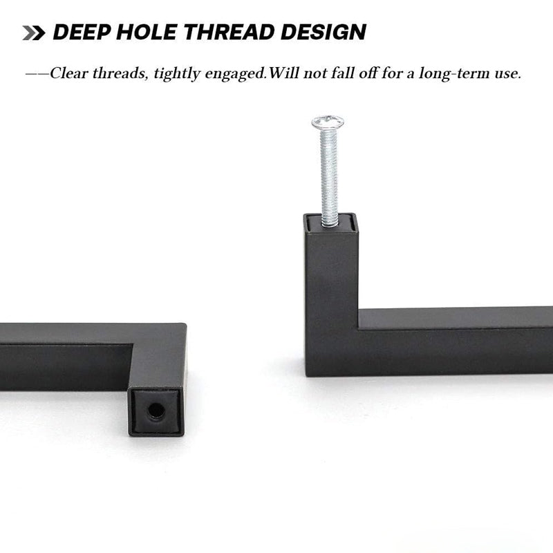 6 1/4 Inch Square Cabinet Pulls 10pcs Stainless Steel 160mm Center to Center Slim Cabinet Handles