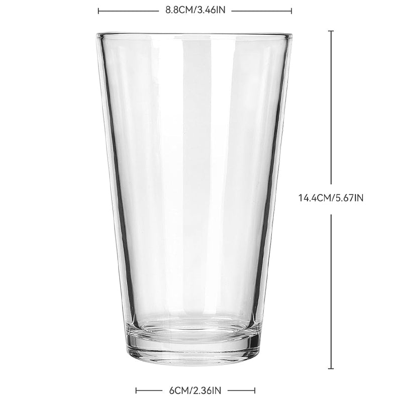 480ml/16oz Beer Pint Glass Lead-Free Glass Highball Glass Cold Beverages Drinking Glass