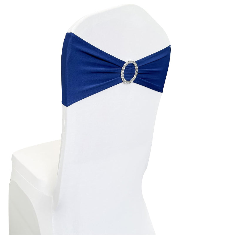 Stretch Spandex Chair Sashes 100PCS Spandex Chair Sashes Bands with Buckle Slider