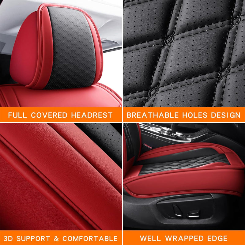 Luxury Faux Leather Waterproof Seat Covers 5 Seat Universal Seat Covers Car Seat Covers Full Set
