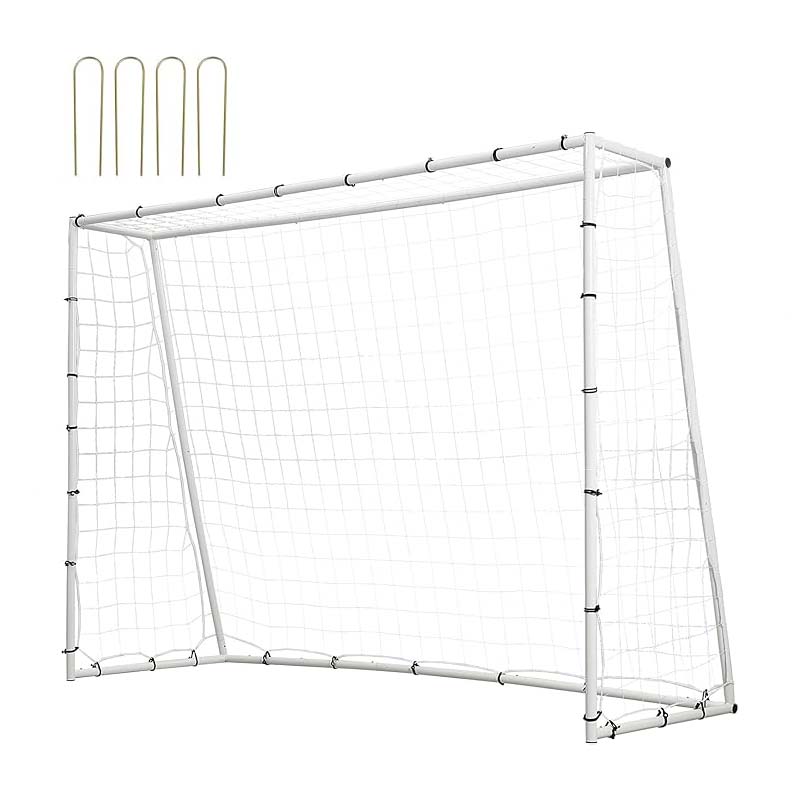 Soccer Rebound Trainer, 8x6FT Iron Soccer Training Equipment,Sports Football Rebounder Wall with Double-Sided Rebounding Net & Goal, Perfect for Backyard Practicing, Solo Training, Passing