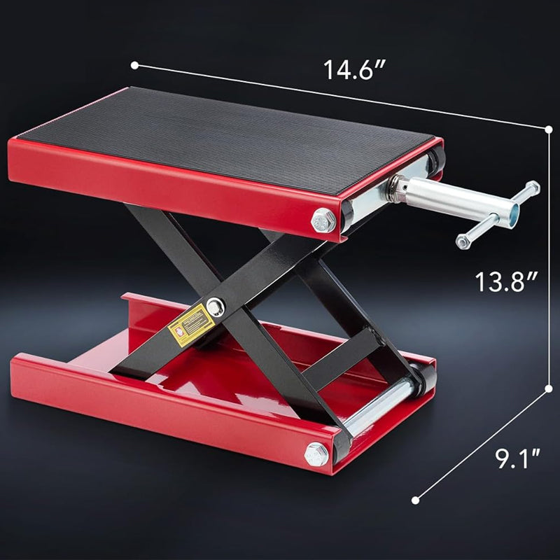 1100 LBS Motorcycle Lift 3.75"-13.8" Motorcycle Scissor Jack for Street Bikes Cruisers Touring Motorcycles