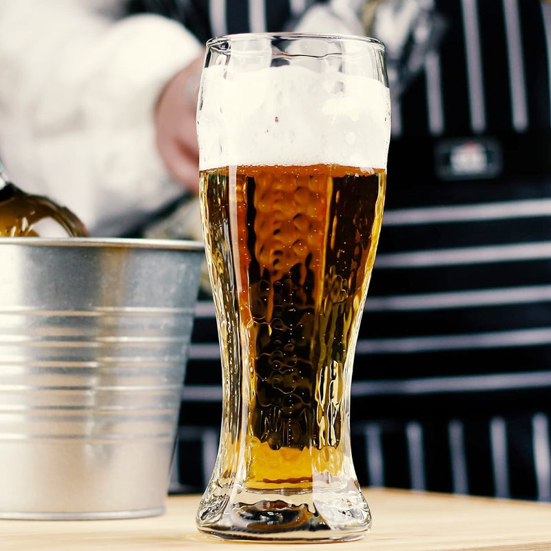 16oz Crystal Craft Wheat Beer Glass Hexagon Shape Pilsner Glass Premium IPA Glass