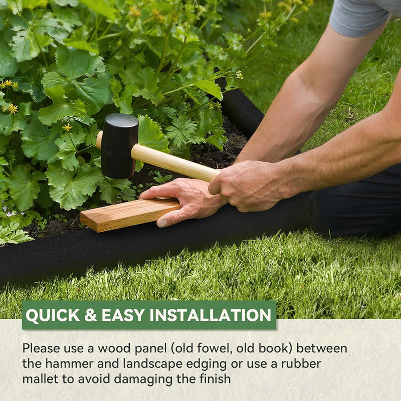 6pcs 40" L × 8" H Steel Landscape Edging with 6 Clips Heavy Duty Metal Edging Border Garden Edging