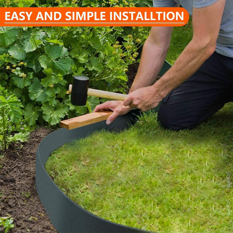 5 pcs Steel Lawn Edging 4.5"x39" Aluminum Alloy Landscape Edging 16.25 ft Length Flexible Landscape Edging