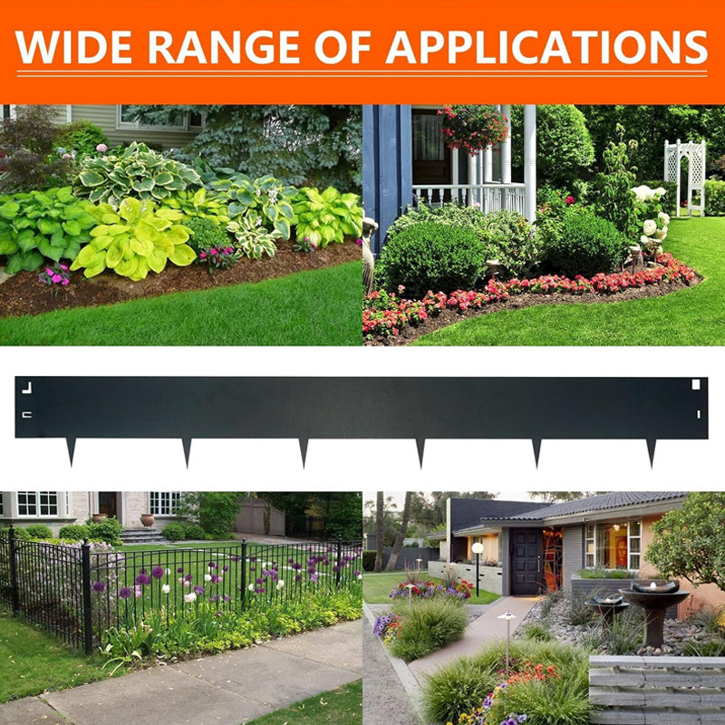 5 pcs Steel Lawn Edging 4.5"x39" Aluminum Alloy Landscape Edging 16.25 ft Length Flexible Landscape Edging