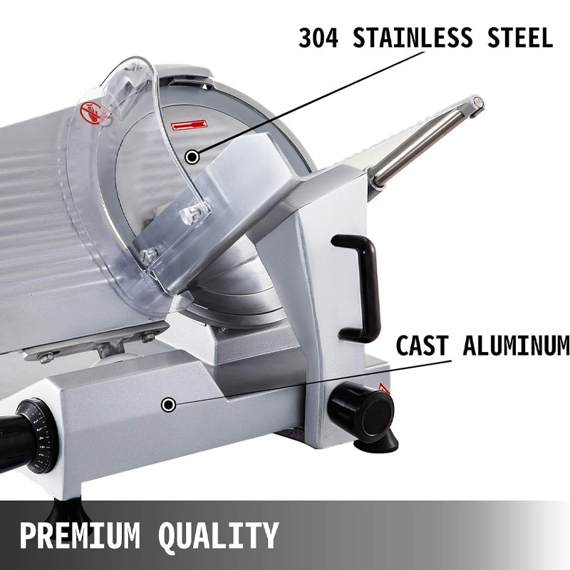12 inch Commercial Meat Slicer 420W Electric Meat Slicer Carbon Steel Blade Deli Meat Cheese Food Slicer