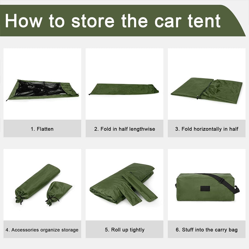 Car Awning with Mosquito Net Cars SUVs MVPs Sun Shelter Portable Shade Canopy Outdoor Camping